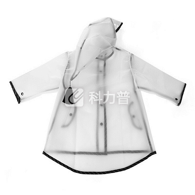 班哲尼 儿童雨衣非一次性透明男童女童雨披斗篷雨衣流苏大帽檐小学生书包雨披儿童雨具可重复使用白色透明XXL