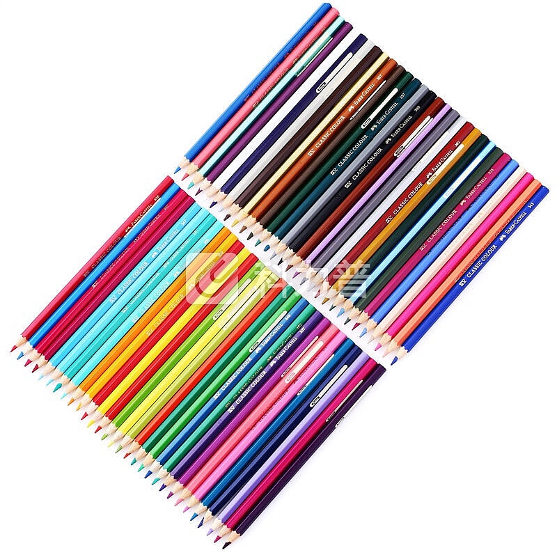 德国辉柏嘉(Faber-castell)彩色铅笔60色油性彩铅笔帘套装(60色彩色铅笔+64孔笔帘)