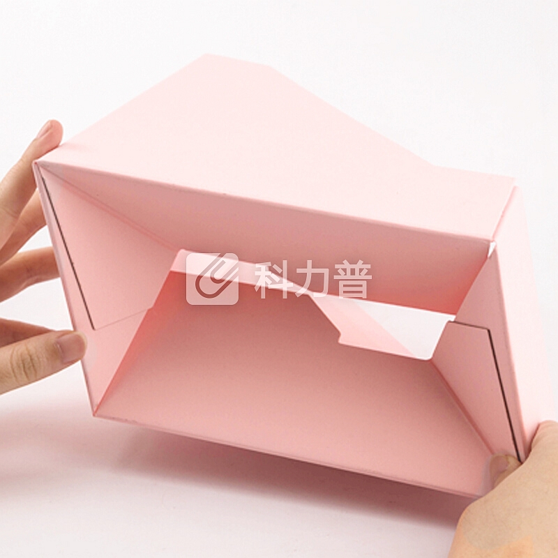 kinbor A6手帐本子收纳盒/文具和纸胶带整理盒子/化妆品收纳盒 浅粉DTB6683