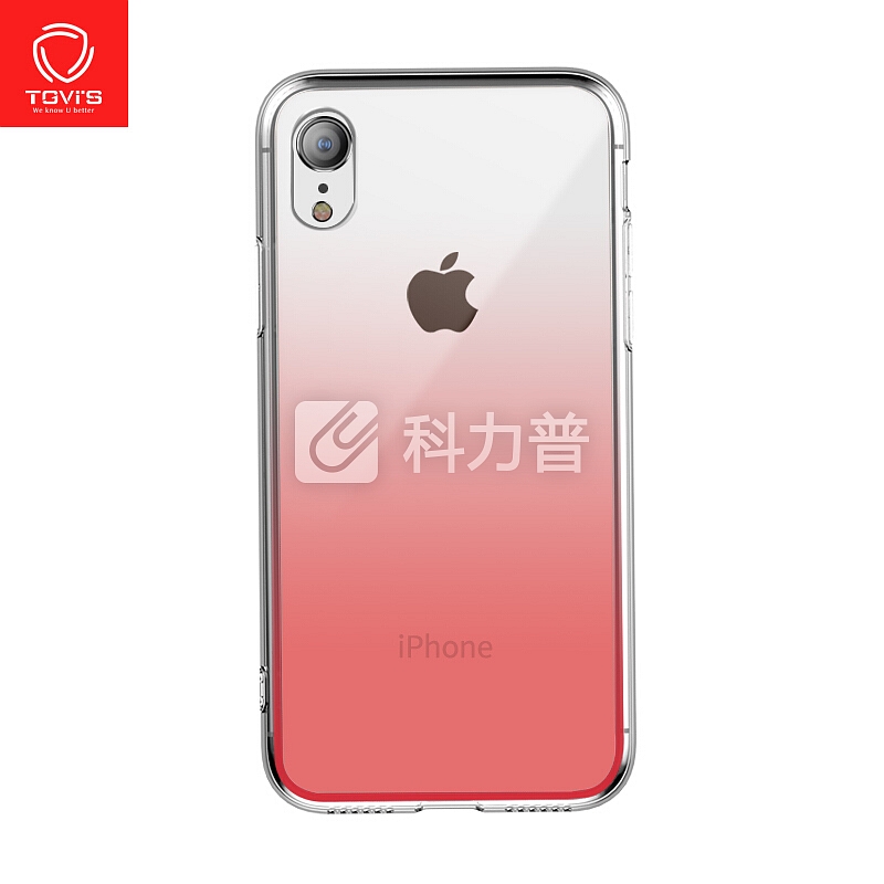 TGVI'S 泰维斯(TGVI'S) 苹果XR手机壳iPhoneXR手机壳 渐变色抖音同款全包防摔简约超薄 凝幻6.1英寸 粉色 【透明玻璃】还原裸机-渐变粉