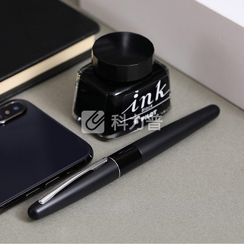日本百乐(PILOT)FPMR1钢笔签字笔礼盒墨水套装 88G钢笔学生书法练字办公 都市简约 黑色平纹F尖