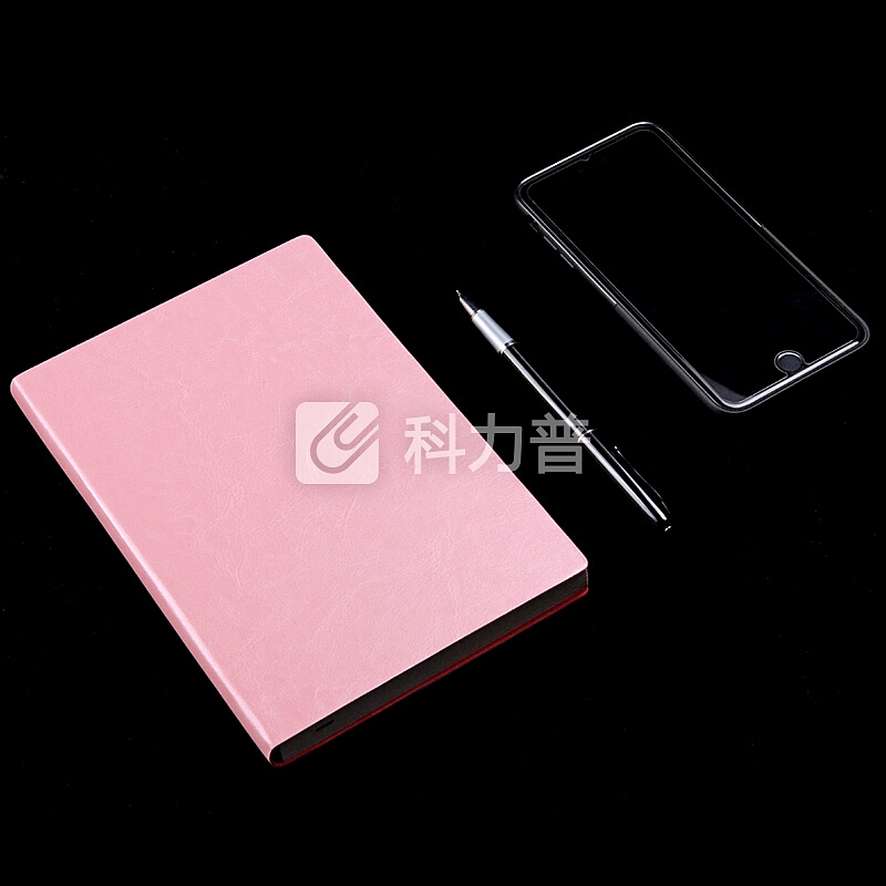广博(GuangBo)160张A5悦彩商务PU皮面记事本子/文具笔记本/笔记薄 粉红GBP25888