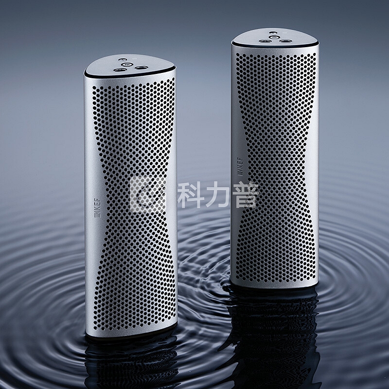 KEF MUO 迷你蓝牙音箱礼品套装 淡金色一对 赠立体连声线 无线蓝牙 便携式扬声器 高解析 同轴共点音响/音箱