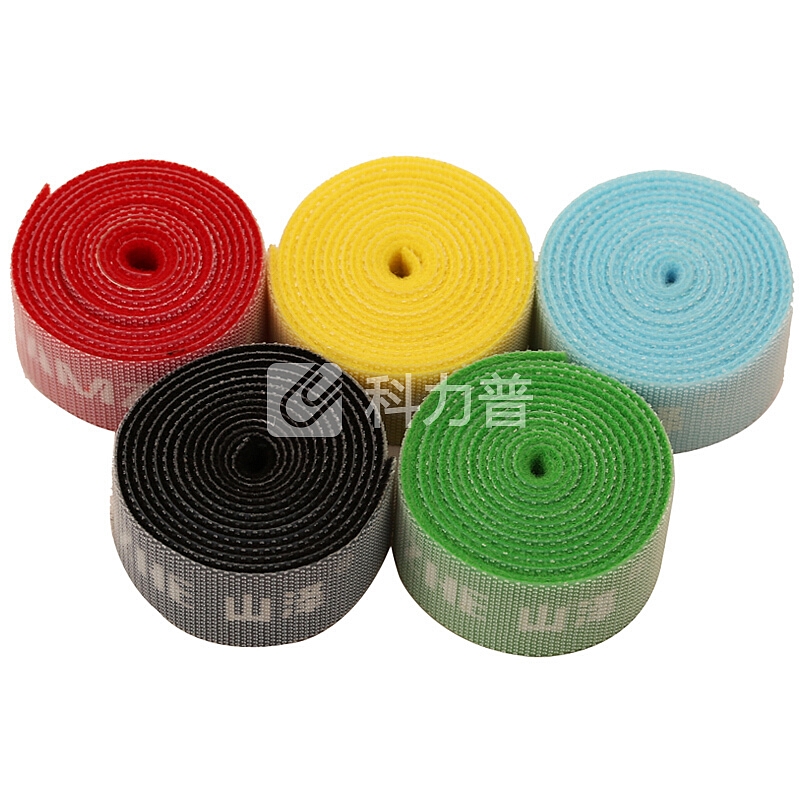 山泽(SAMZHE) 自由裁剪电脑扎线带/捆/绑/理/束线带 背靠背魔术贴 整理带 理线器 20*1000mm 红色 MST-10