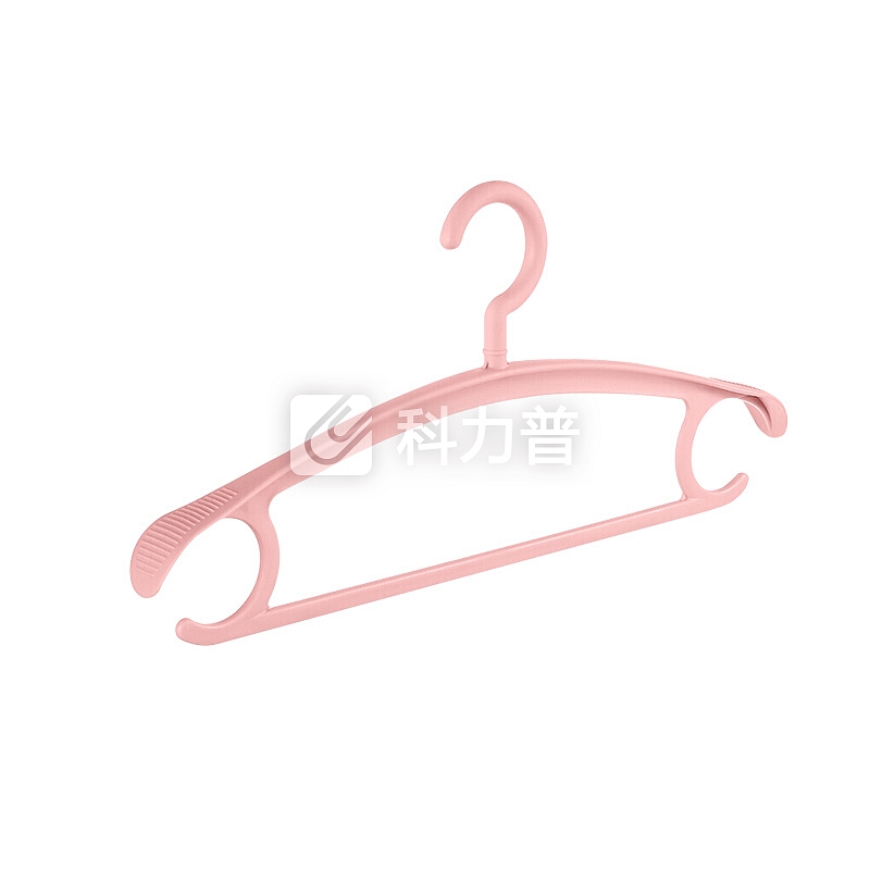 梦庭 MENGTING 梦庭 加厚宽肩无痕衣架 塑料挂钩晾衣架晒衣架 粉色 5只装 1221