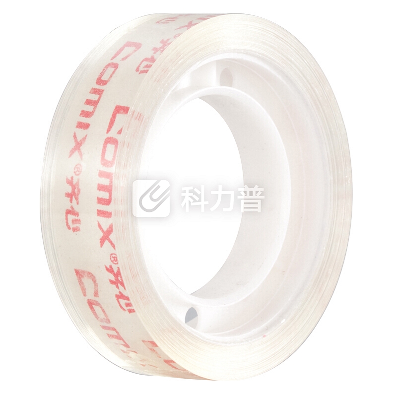 齐心(COMIX) 8卷装 12mm*18y(16米)高透明胶带 学生文具小胶带 办公文具 JF1218-8