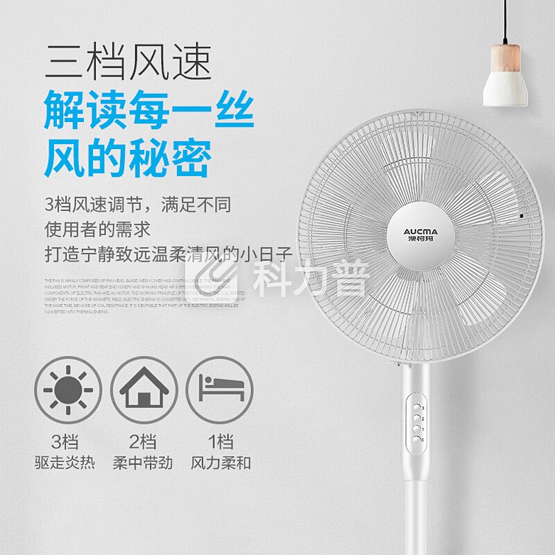 澳柯玛 Aucma 澳柯玛（AUCMA）五叶扇叶家用落地扇/非遥控电风扇/静音电扇FS-35N901