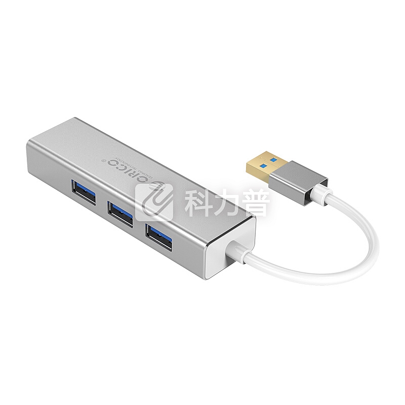 奥睿科(ORICO)USB分线器 3口HUB集线器转千兆网口RJ45网线接口 笔记本台式机外置网口转换器 XD-U31