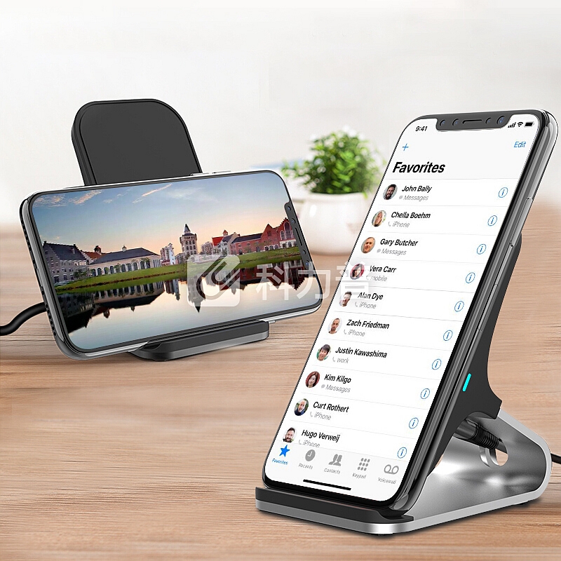 ESCASE 苹果无线充电器适用原装iPhoneXsMax8Plus华为Mate20Pro三星S9小米mix2s锤子手机通用双线圈快充F12黑