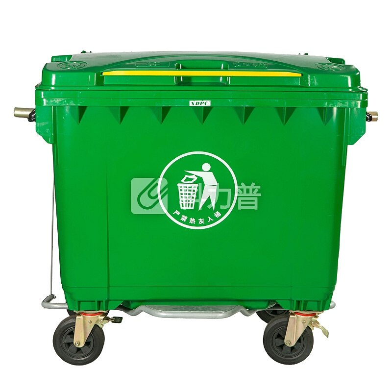 兰诗(LAUTEE)ZTL-660B-3 环卫垃圾车手推清洁车B款有脚踏 绿色660L