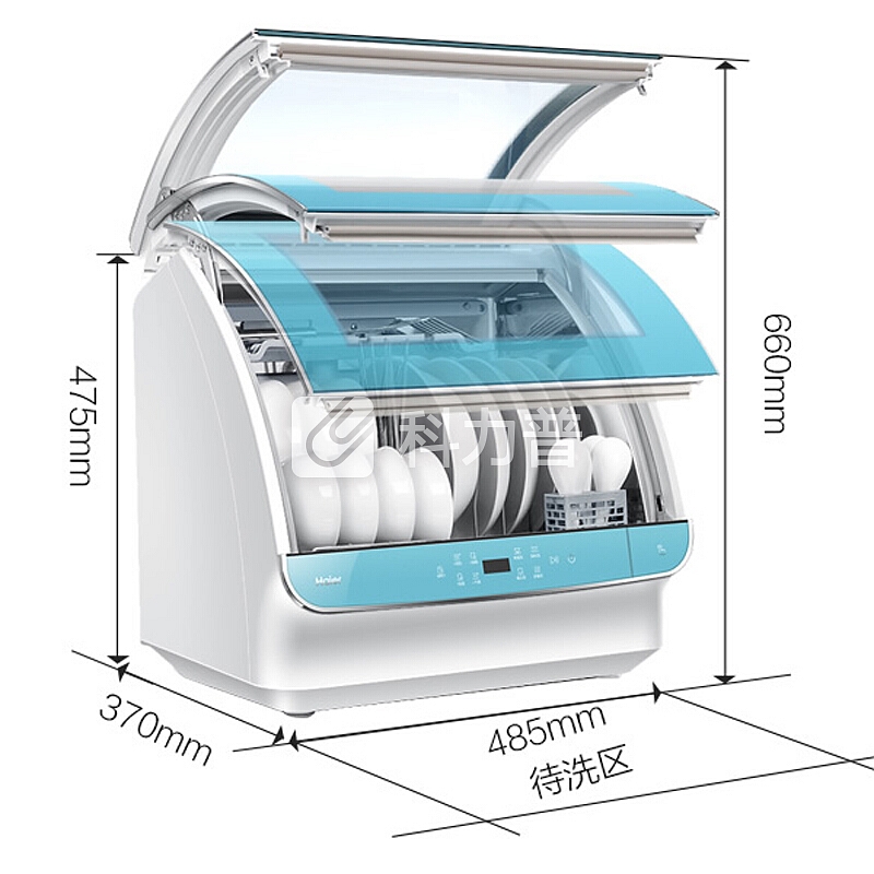 海尔(Haier)小海贝 6套 进口变频电机 全自动洗 简洁安装 双效除菌 活水台式 洗碗机 蒂凡尼蓝 HTAW50STGGB