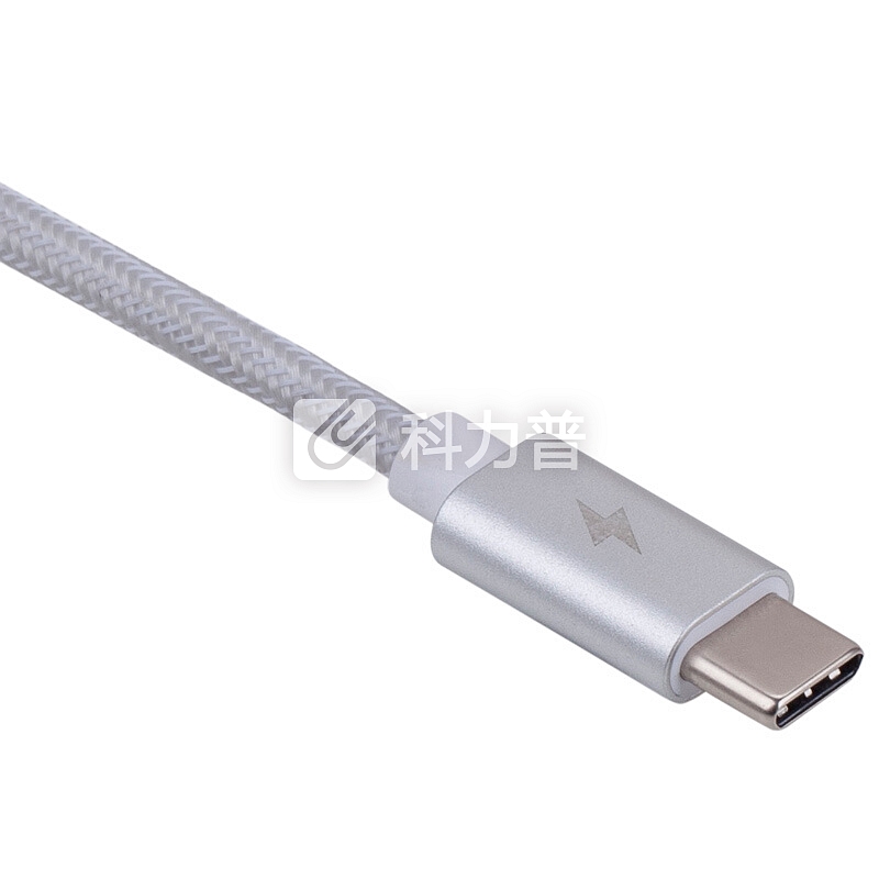 摩米士MOMAX Type-C数据线充电线 尼龙编织USB-C充电器电源线 支持华为小米三星荣耀等手机 1米银色
