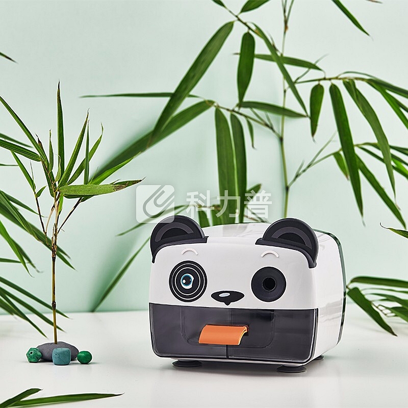 【京东自营品质】宗茂小学生电动铅笔刀卡通卷笔刀全自动削笔器转笔刀削笔刀多功能儿童 熊猫款+阅读架