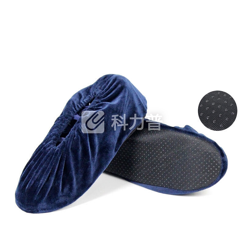 香柚小镇 加厚型绒布鞋套可反复洗家用防尘鞋罩耐磨防滑底彩色 5双装
