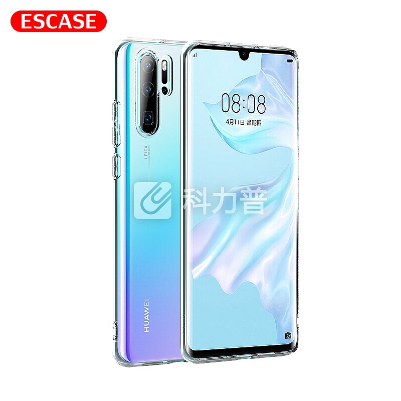 ESCASE 华为P30pro手机壳p30pro保护套防摔全包/软壳硅胶(带挂绳孔)简约保护套透明