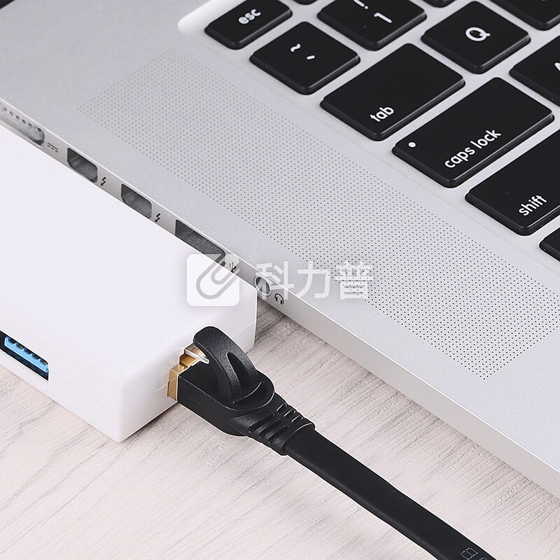 秋叶原(CHOSEAL)七类扁平网线带镀金水晶头电脑路由器连接线网络跳线成品网线3米 黑色QS5178A