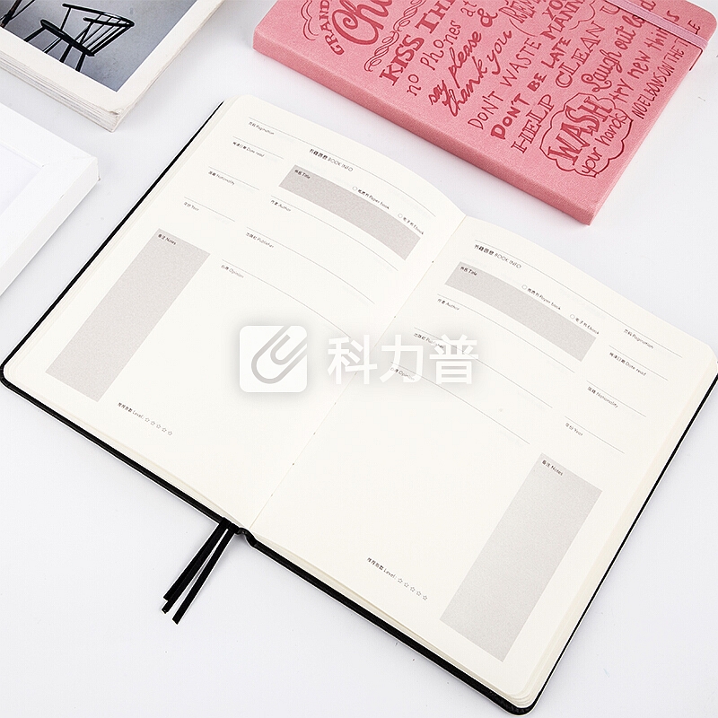 广博(GuangBo)120张25k皮面笔记本子/阅读记事本/学生用品 黑色GBP0545