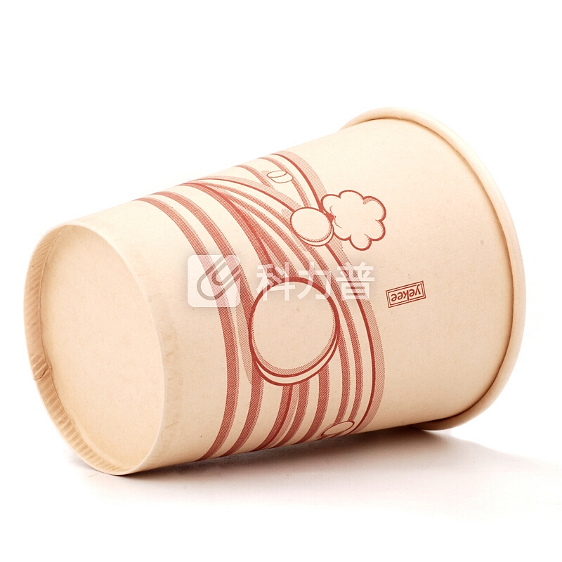 yekee 纸杯一次性加厚纸杯本色无漂白纸杯256ML250只JD-7140