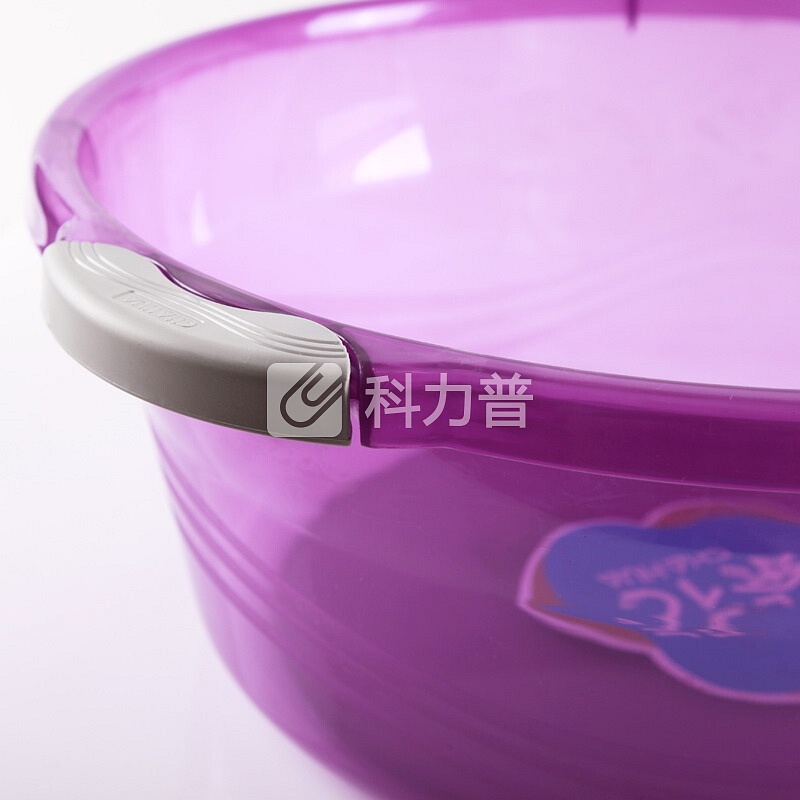 茶花 CHAHUA 茶花 塑料盆子洗脸盆洗衣盆 38cm泡脚盆 03431K* 透明紫