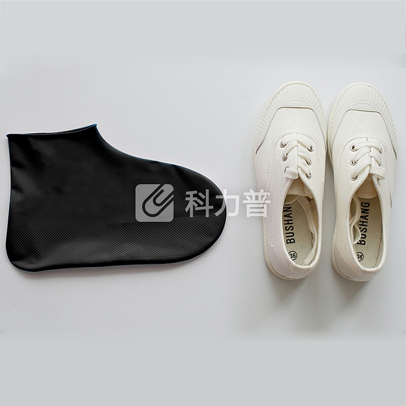 班哲尼 一次性雨具雨衣雨鞋套雨靴套 户外乳胶沙漠防沙旅行雨天防水鞋套脚套男女儿童防雨鞋套 黑色短筒L