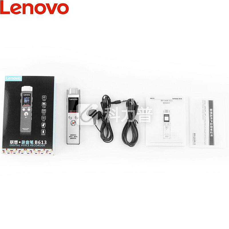 lenovo/联想 录音笔 专业线性PCM高清无损录音一键开机时间戳T-MARK书签 学习商务会议采访B613 16G白色