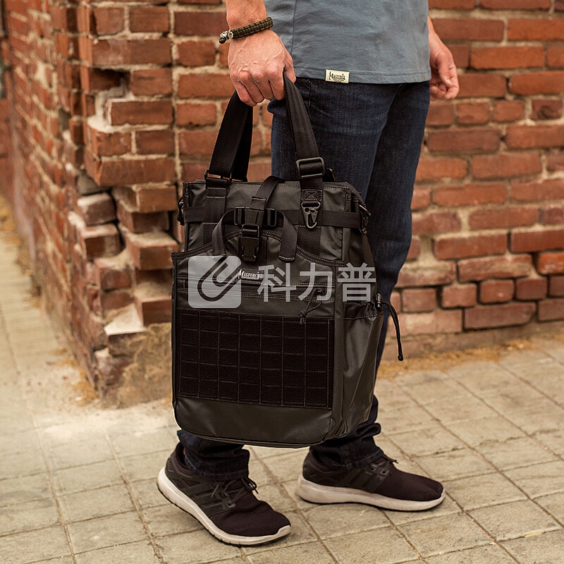 麦格霍斯 MAGFORCE 麦格霍斯MAGFORCE台马直式托特包 休闲运动手单肩包 男户外手提包A0461B02注胶黑