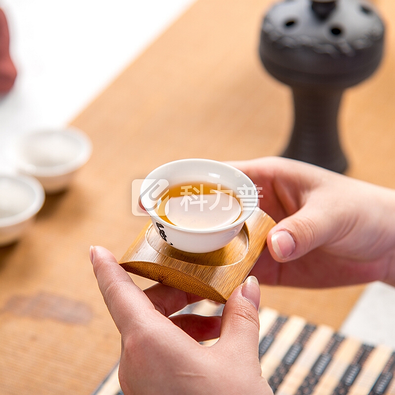 聚森 青花白瓷单品茶杯 陶瓷茶杯品茗杯小茶杯 功夫茶具配 水杯子 茶碗瓷杯 喝茶杯 瓷茶杯 山水白瓷品杯