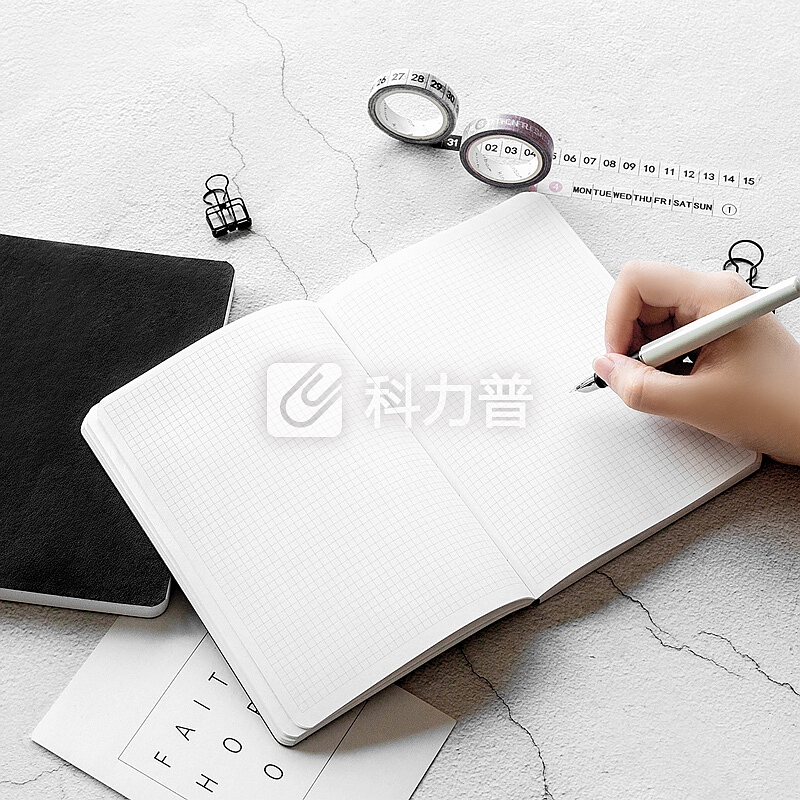 kinbor精装皮面手帐记事本/日程计划手账本/方格笔记本子 JOY与花DTB8041