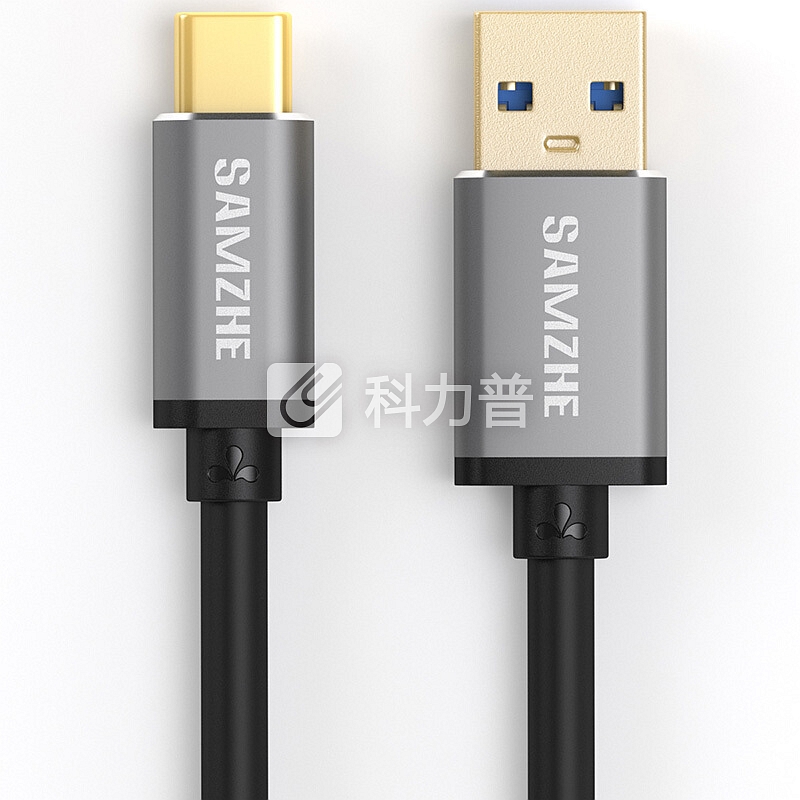 山泽 Type-c数据线 USB3.0安卓手机充电器头线 铝合金电源线 支持华为Mate20Pro/P20 小米8SE/6x 0.25米 黑色