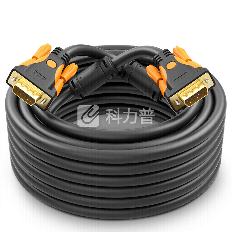 山泽(SAMZHE)VGA线高清双磁环 vga3+9线芯针/针工程镀金版 电脑投影仪显示器视频线数据信号线 1.5米 VM-9015