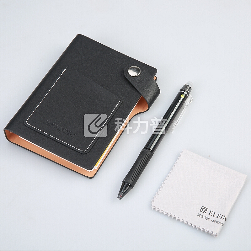 ELFINBOOK mini智能可重复书写App备份笔记本子 年货创意礼品年会商务记事本A7/60张 黑色