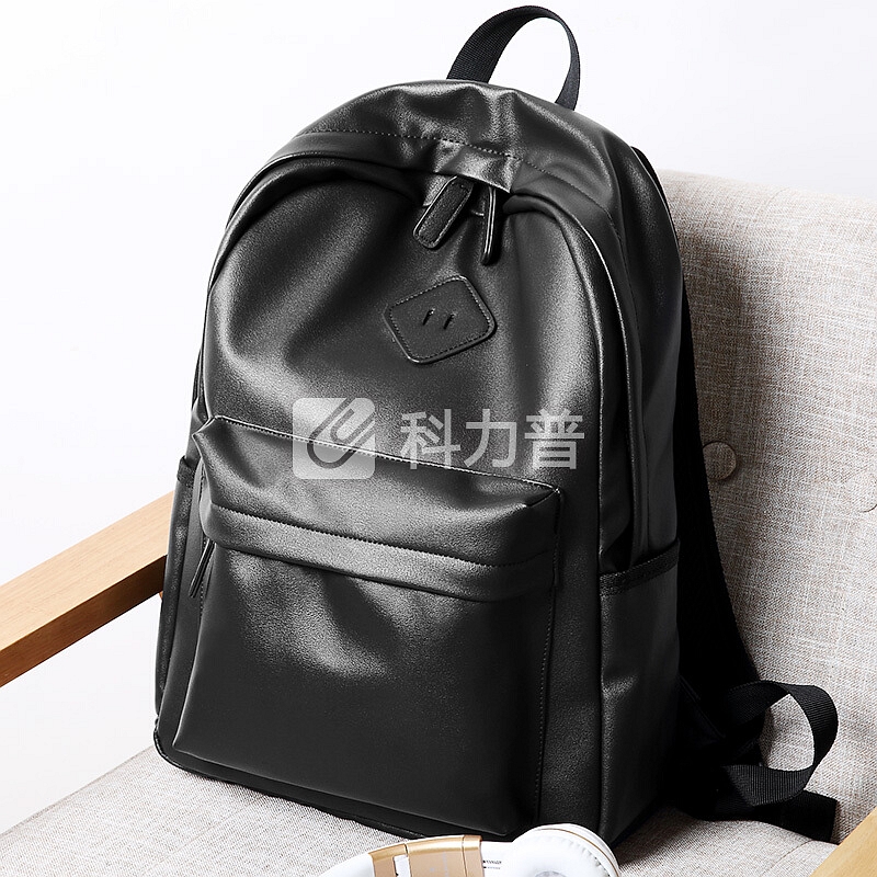第九城V.NINE 双肩背包男士大容量15.6英寸电脑包韩版潮流大中学休闲书包 VD7BV32944J 黑色