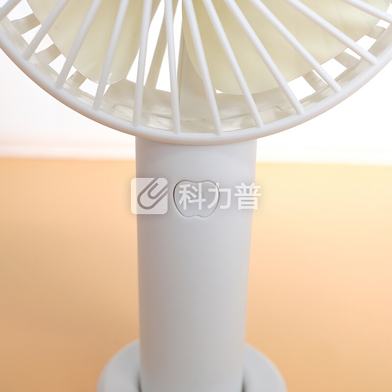 意尔嫚 意尔嫚 手持迷你小风扇 USB可充电风扇 办公室台式桌面学生宿舍静音大风力小电扇 白色