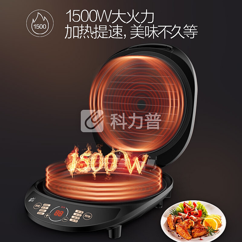 美的 Midea 美的（Midea）电饼铛家用早餐机烙饼机数码显示可调时间煎烤机多用途锅WJSN30B