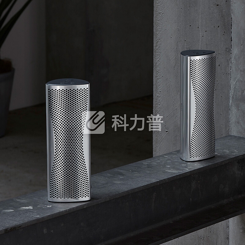 KEF MUO 迷你蓝牙音箱礼品套装 暴风灰一对 赠立体连声线 无线蓝牙 便携式扬声器 高解析 同轴共点音响/音箱