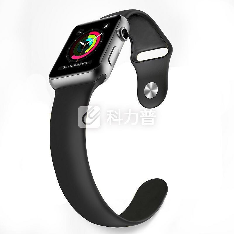 ESCASE apple watch表带 苹果手表表带 适用apple watch4表带iwatch1/2/3代加长款42/44MM S02炫酷黑