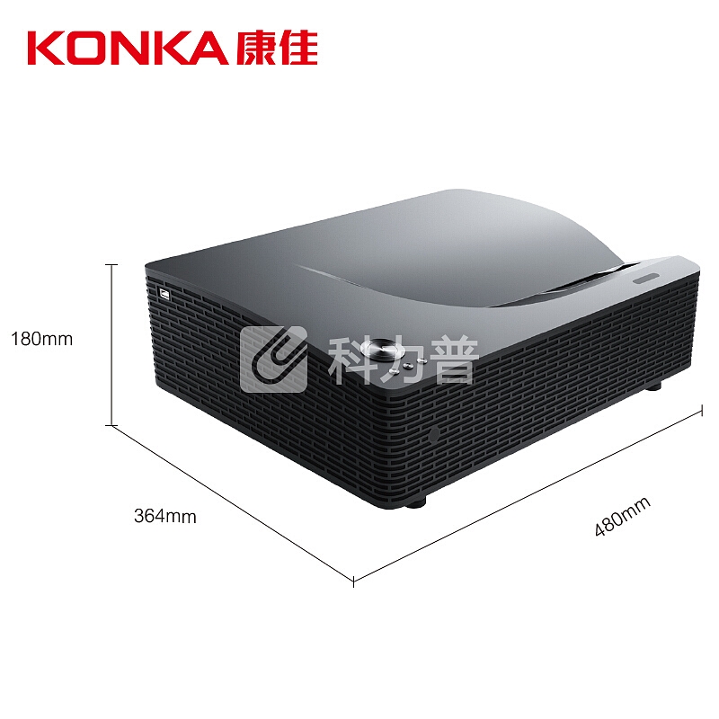 康佳(KONKA)T8000 100英寸激光电视投影仪 投影机家用(1080P AI智能语音 含100英寸菲涅尔抗光硬幕)