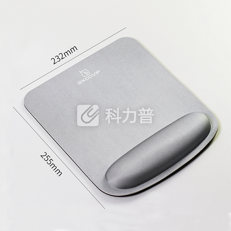 宜适酷(EXCO)石英灰舒适商务记忆棉鼠标垫 护腕 超大号 加厚办公游戏垫 京东自营 BAS1806-01