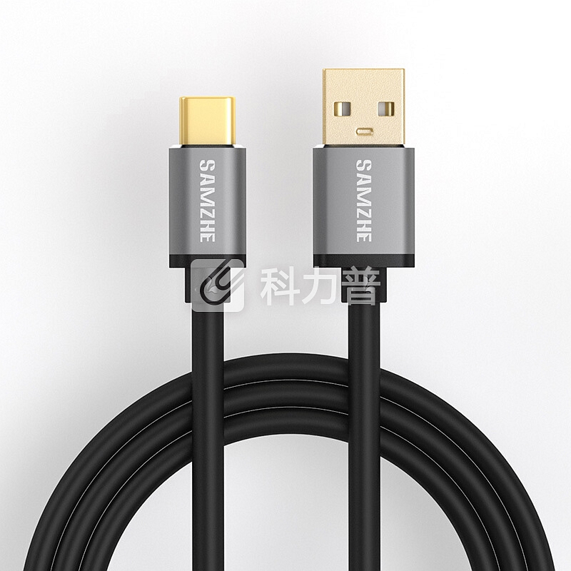 山泽 Type-c数据线 安卓手机充电器线 铝合金电源线头 支持华为Mate20Pro/P20 小米8SE/6x 1米 黑色