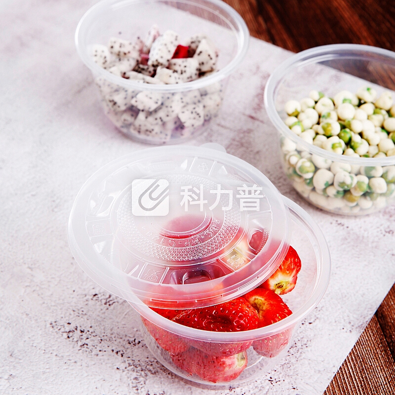 美丽雅 方便餐碗圆型500ml*10套装 一次性餐盒打包盒饭盒快餐盒外卖保鲜盒