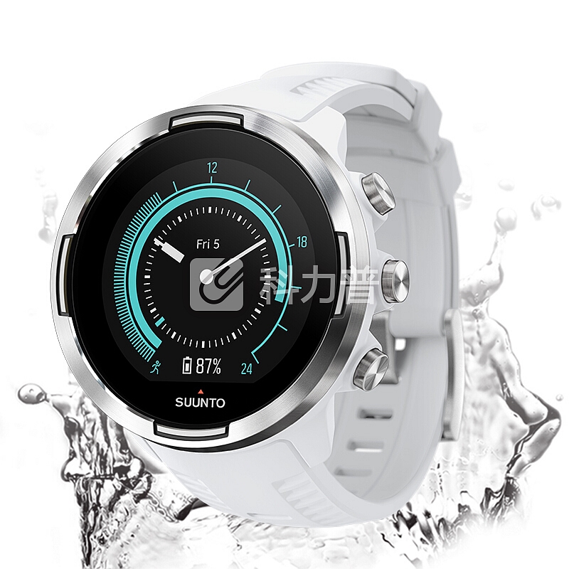 颂拓(SUUNTO)智能手表Suunto9Baro旗舰级运动手表轨迹精确测量超长120小时续航GPS心率100米防水马拉松白色