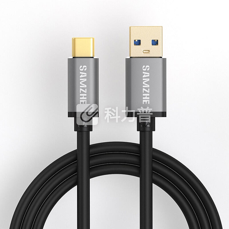 山泽 Type-c数据线 USB3.0安卓手机充电器头线 铝合金电源线 支持华为Mate20Pro/P20 小米8SE/6x 0.25米 黑色