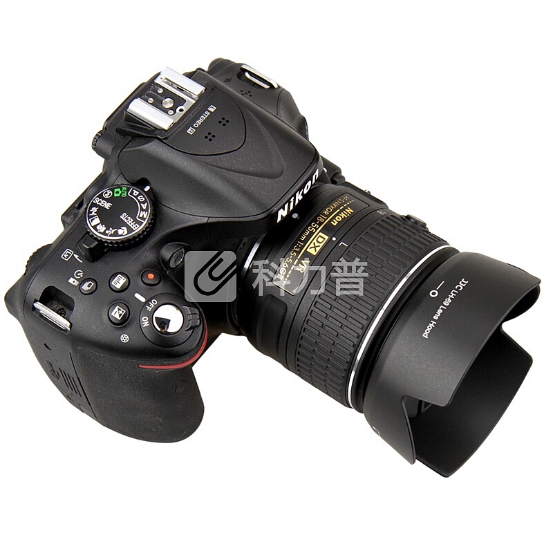 JJC LH-69 相机遮光罩 尼康D5500 D5300 D3300 D3200套机AF-S DX 18-55mm VR II二代镜头遮光罩 替代HB-69