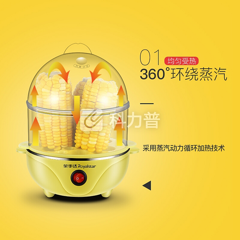 荣事达(Royalstar)煮蛋器双层蒸蛋器304不锈钢发热盘RD-Q356