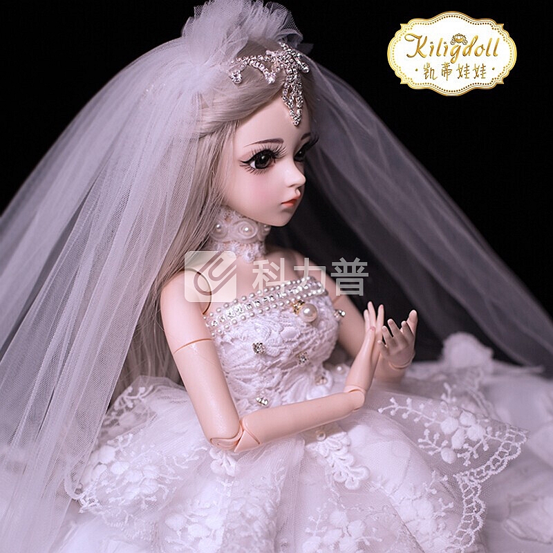 多丽丝凯蒂娃娃 芭比娃娃套装大礼盒SD/BJD娃娃婚纱娃娃灵公主女孩玩具60厘米3分改妆换装洋娃娃 蒂芙妮-1号 送梳妆礼包 凯蒂娃娃(60厘米)