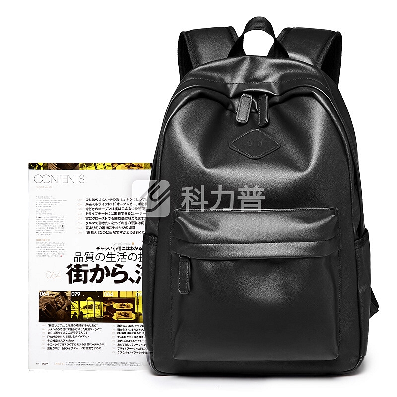 第九城V.NINE 双肩背包男士大容量15.6英寸电脑包韩版潮流大中学休闲书包 VD7BV32944J 黑色