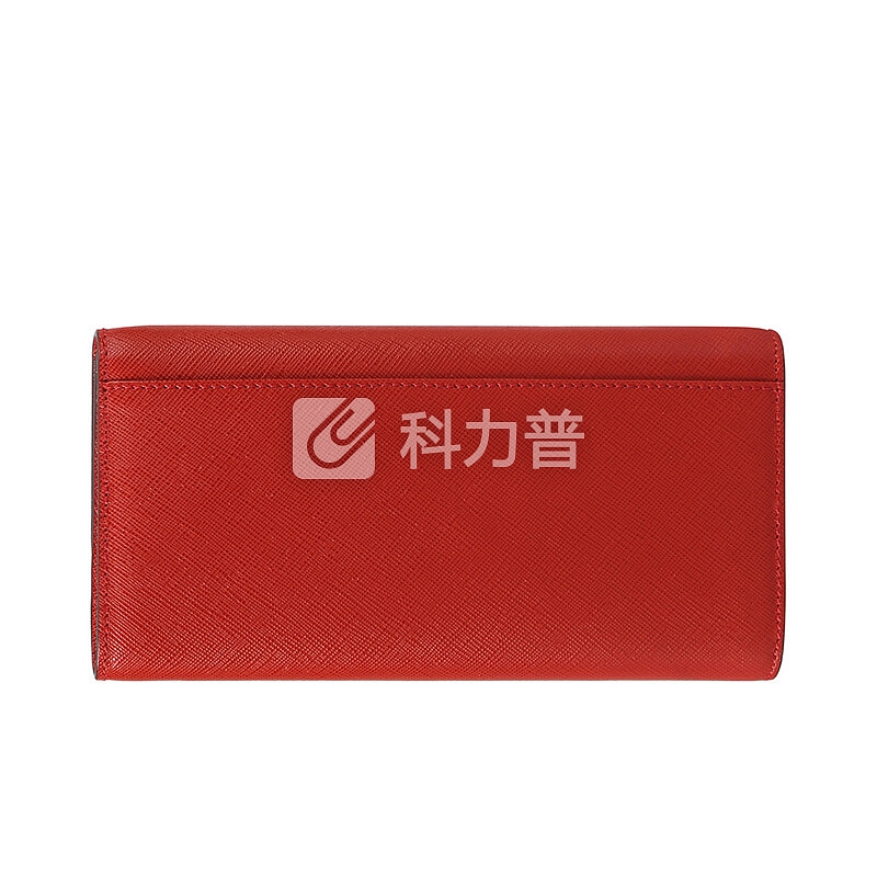 迪桑娜(DISSONA)牛皮钱包女长款多卡位搭扣零钱包简约手拿票夹小钱包潮 8162CD1310R00 红色