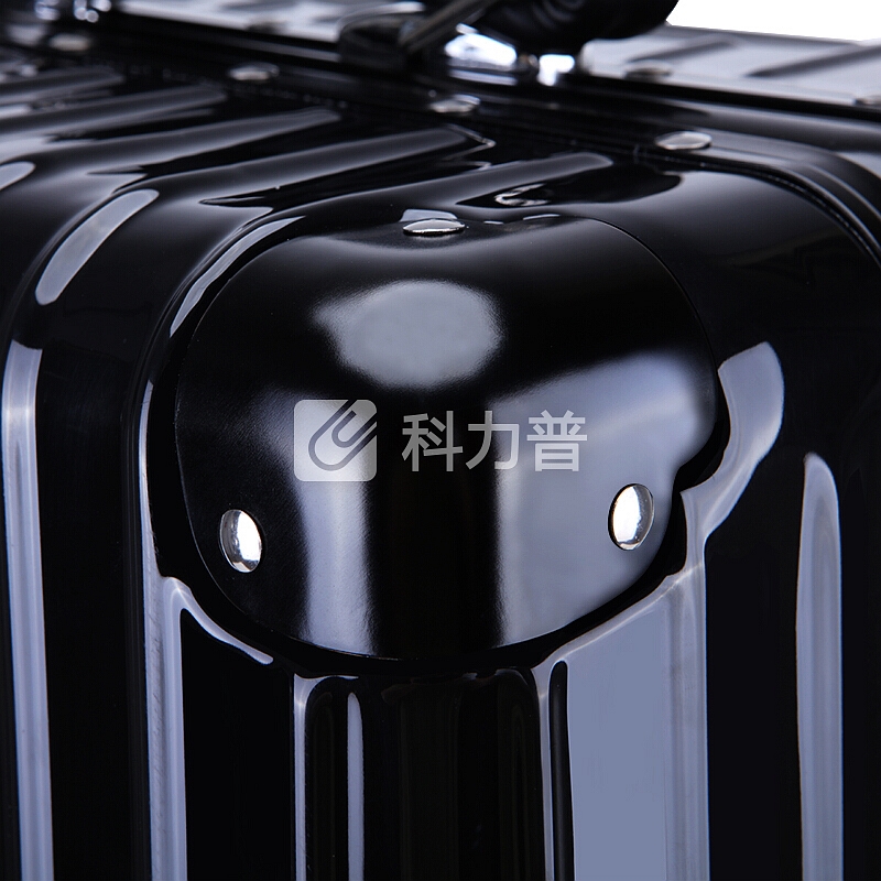 爱登堡铝框拉杆箱行李箱男女旅行箱20/24英寸密码箱子托运箱万向轮箱包 黑色DX184253-24B