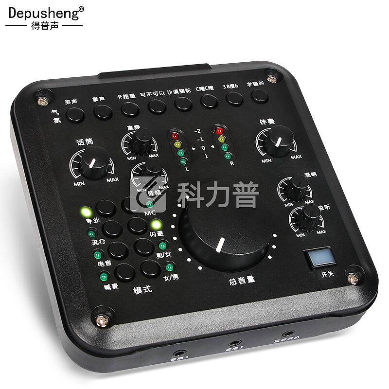 depusheng 得普声I10专业手机电脑声卡套装抖音吃鸡全民K歌快手直播外置声卡K歌麦克风设备 I10豪华声卡套装
