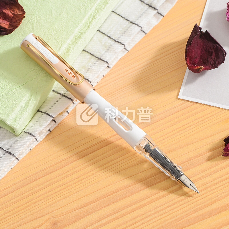 英雄(HERO)368美人鱼 粉色 EF+F双尖薄厚片 都市时尚办公学生练字钢笔签字笔(赠10*墨囊)铱金礼盒套装